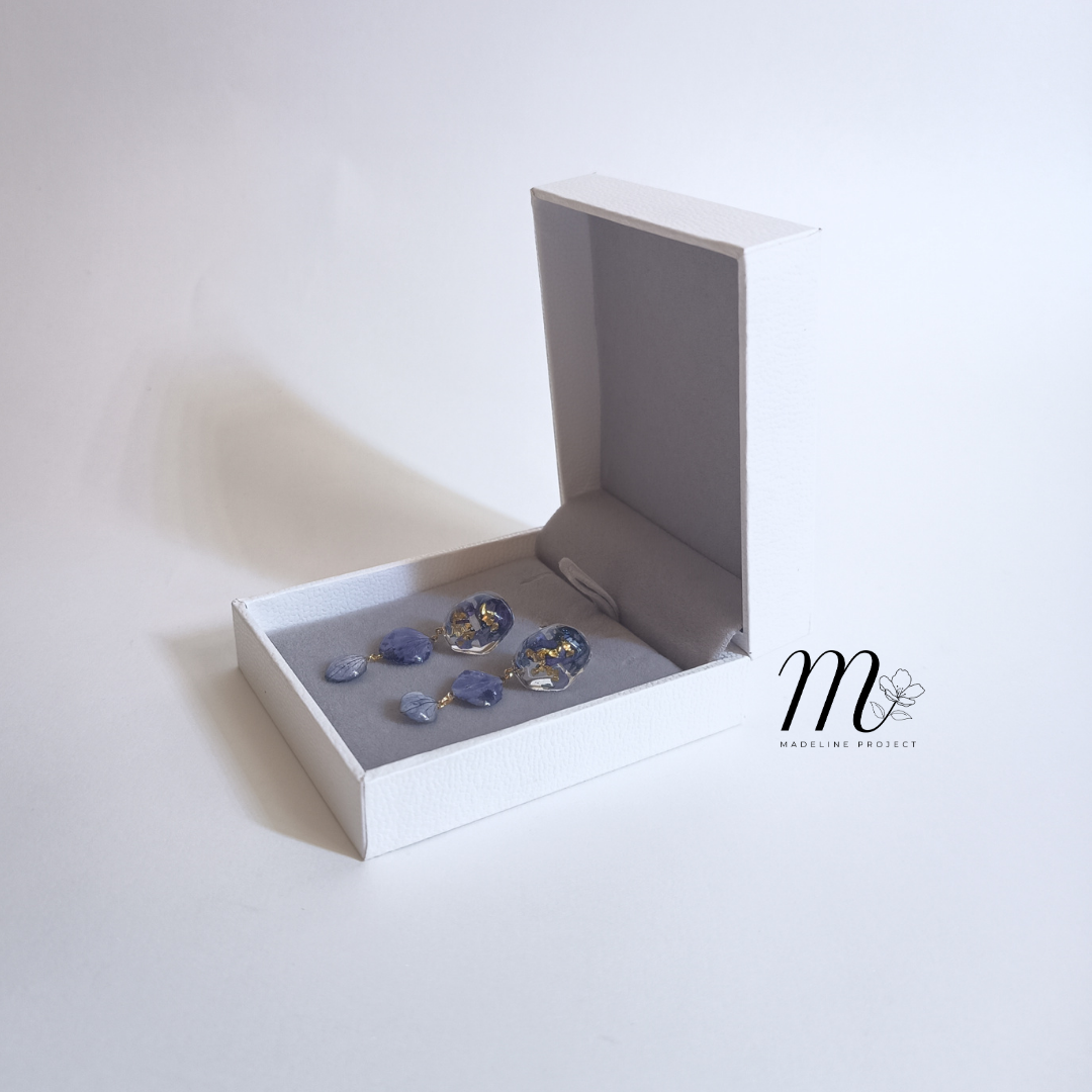 Hydra - Real Purple Hydrangea Earrings