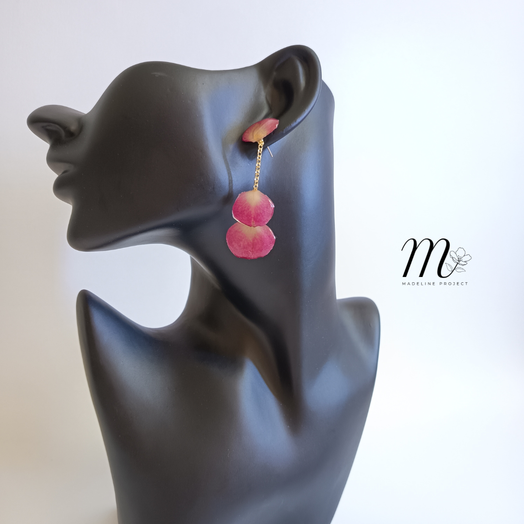 Rosy - Real Rose Petal Earrings