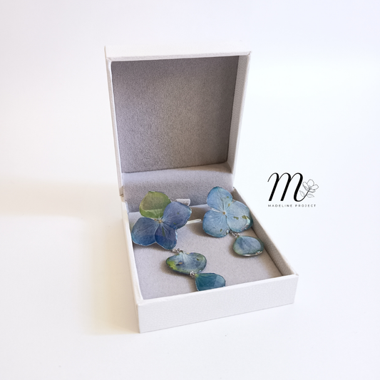 Enzi - Real Blue Hydrangea Earrings