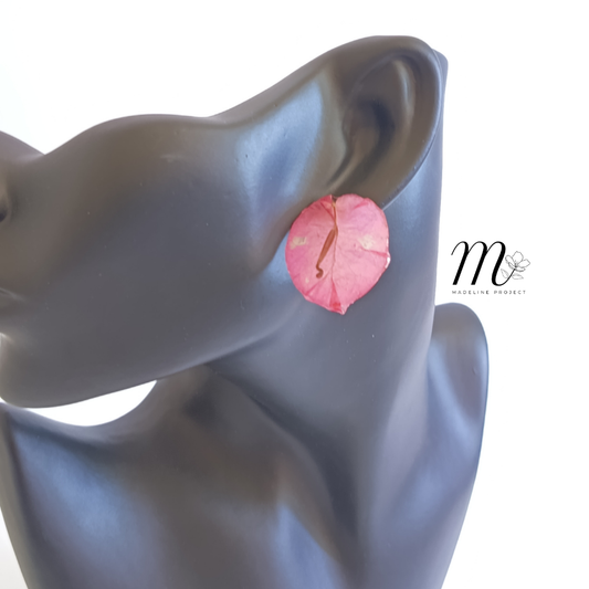 Vile - Real Pink Bougainvillea Earrings