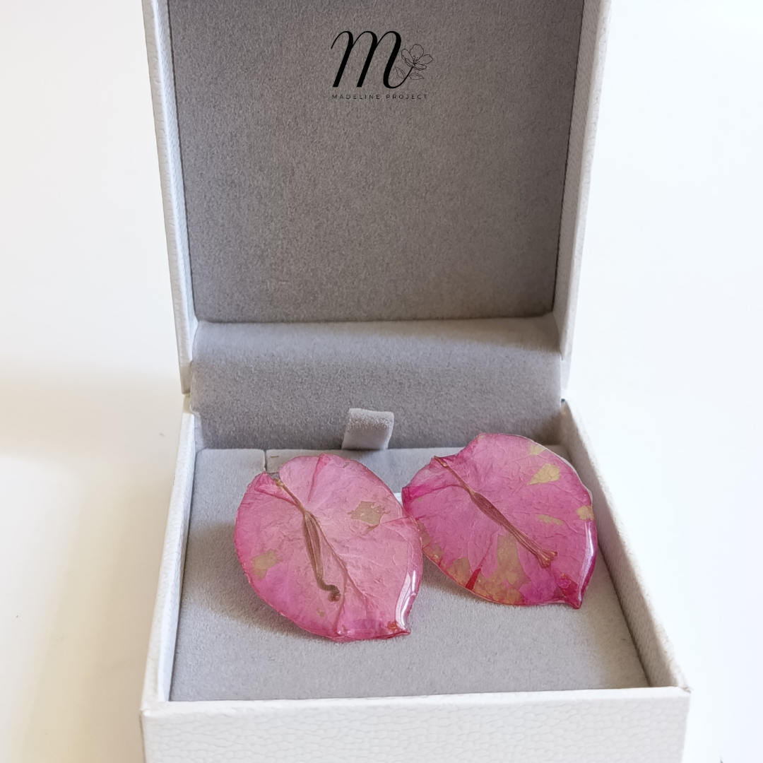 Vile - Real Pink Bougainvillea Earrings