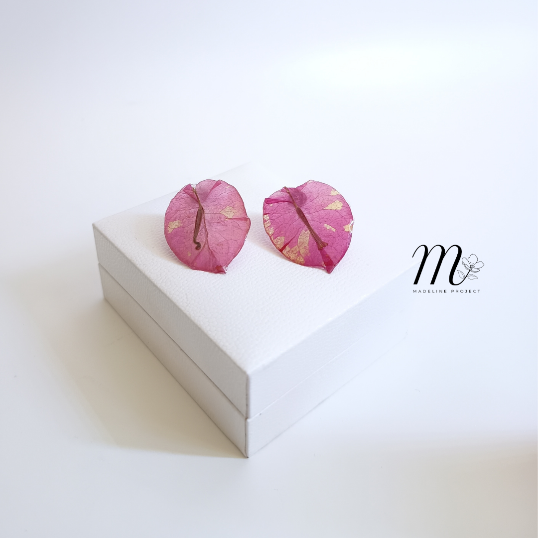 Vile - Real Pink Bougainvillea Earrings