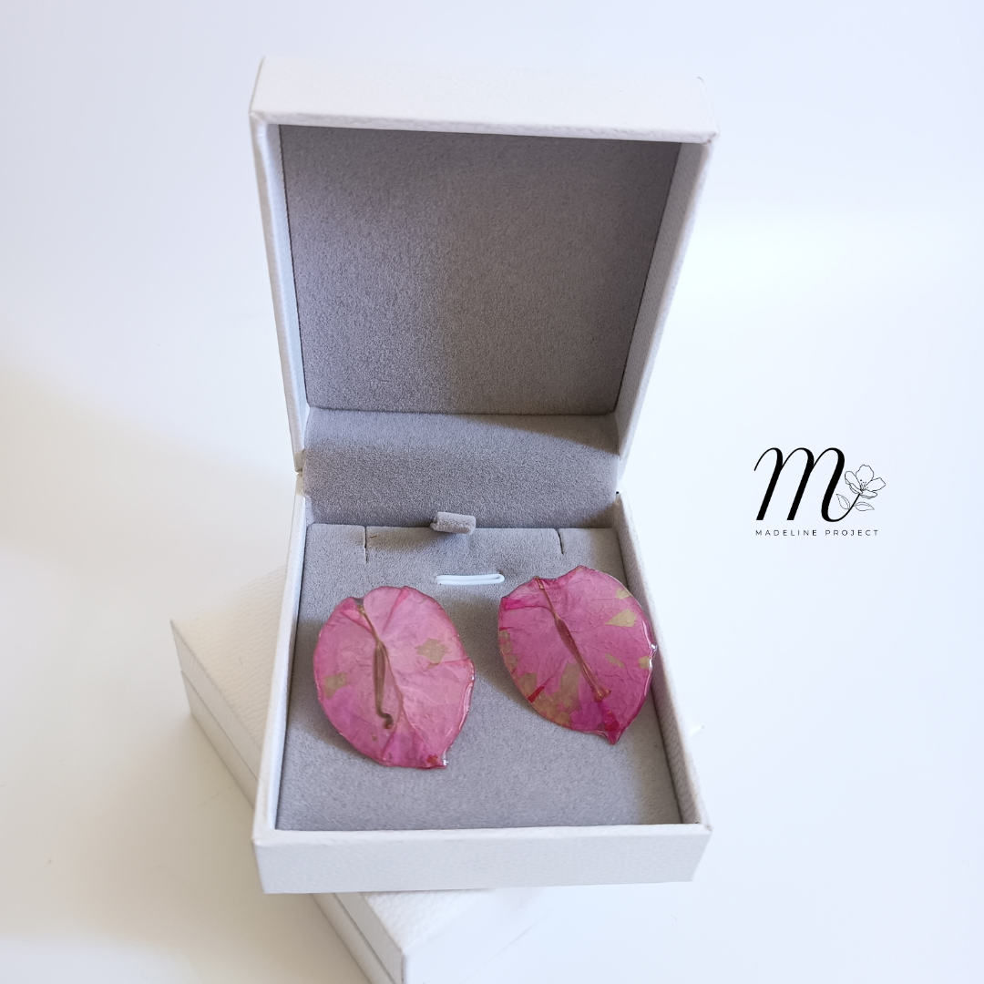 Vile - Real Pink Bougainvillea Earrings