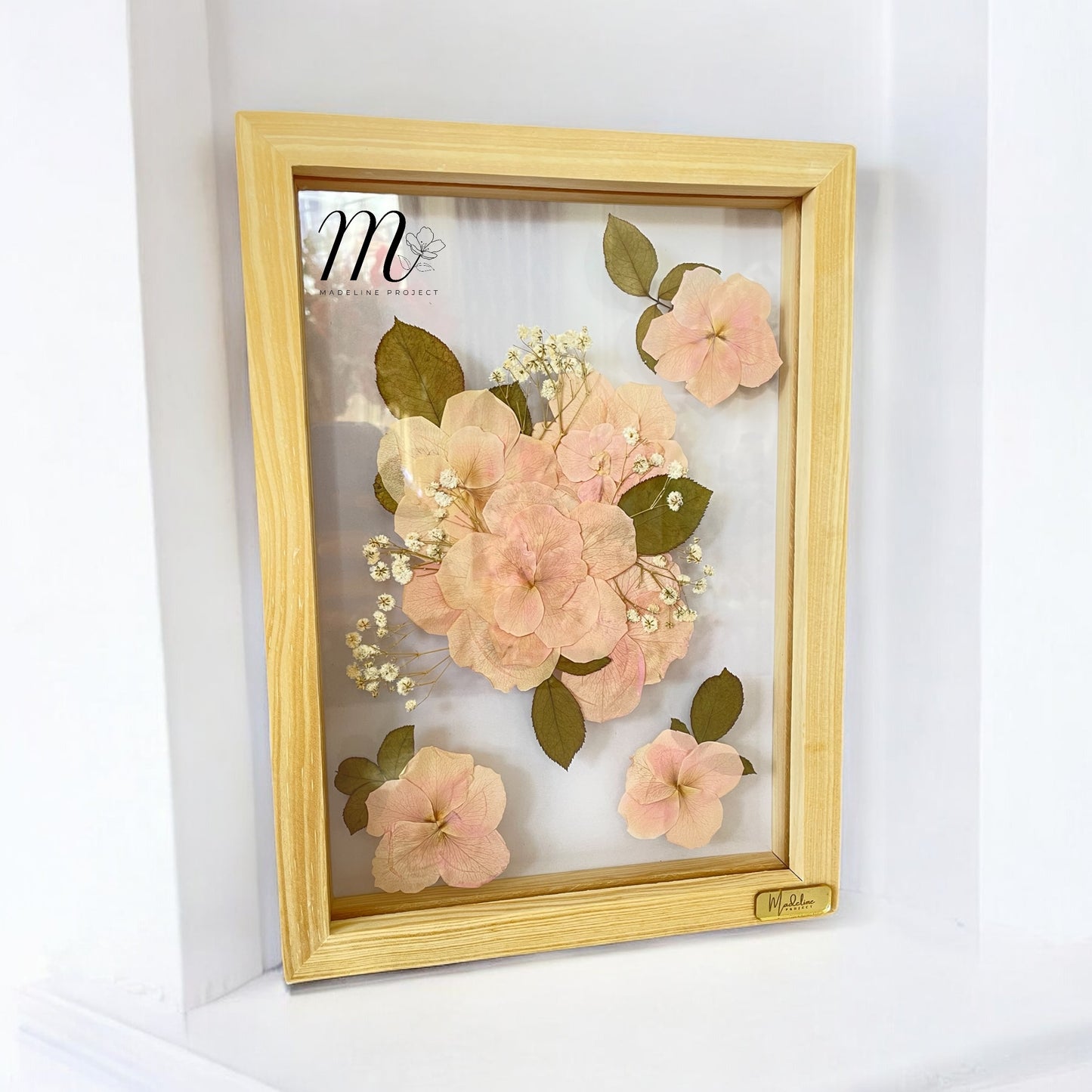 Pressed Flower Keepsake Frame – Wooden Acrylic Frame with Photo & Personal Note