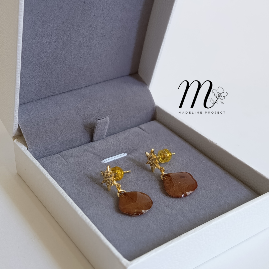 Coco Star - Real Rose Petal Earrings
