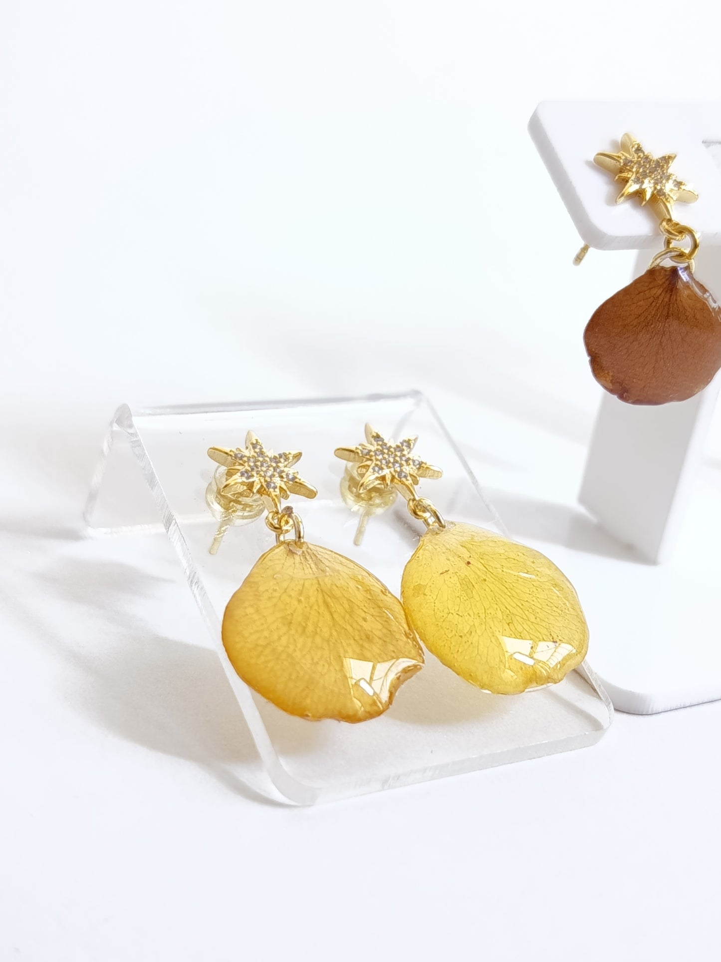 Coco Star - Real Rose Petal Earrings