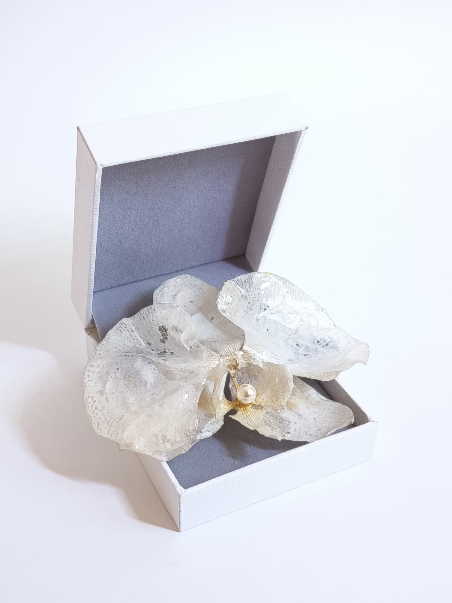 White Orchid Hair Clip