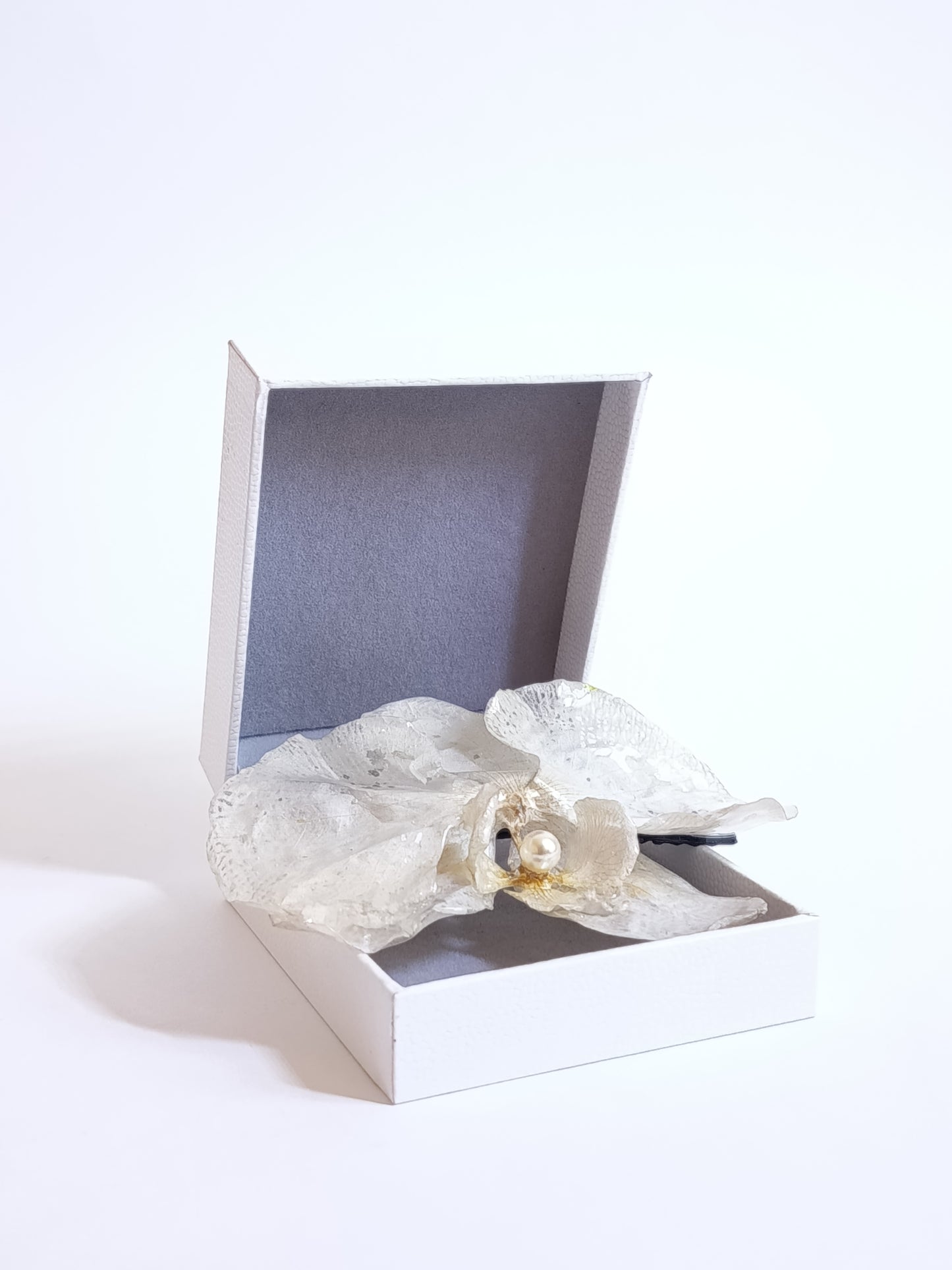 White Orchid Hair Clip