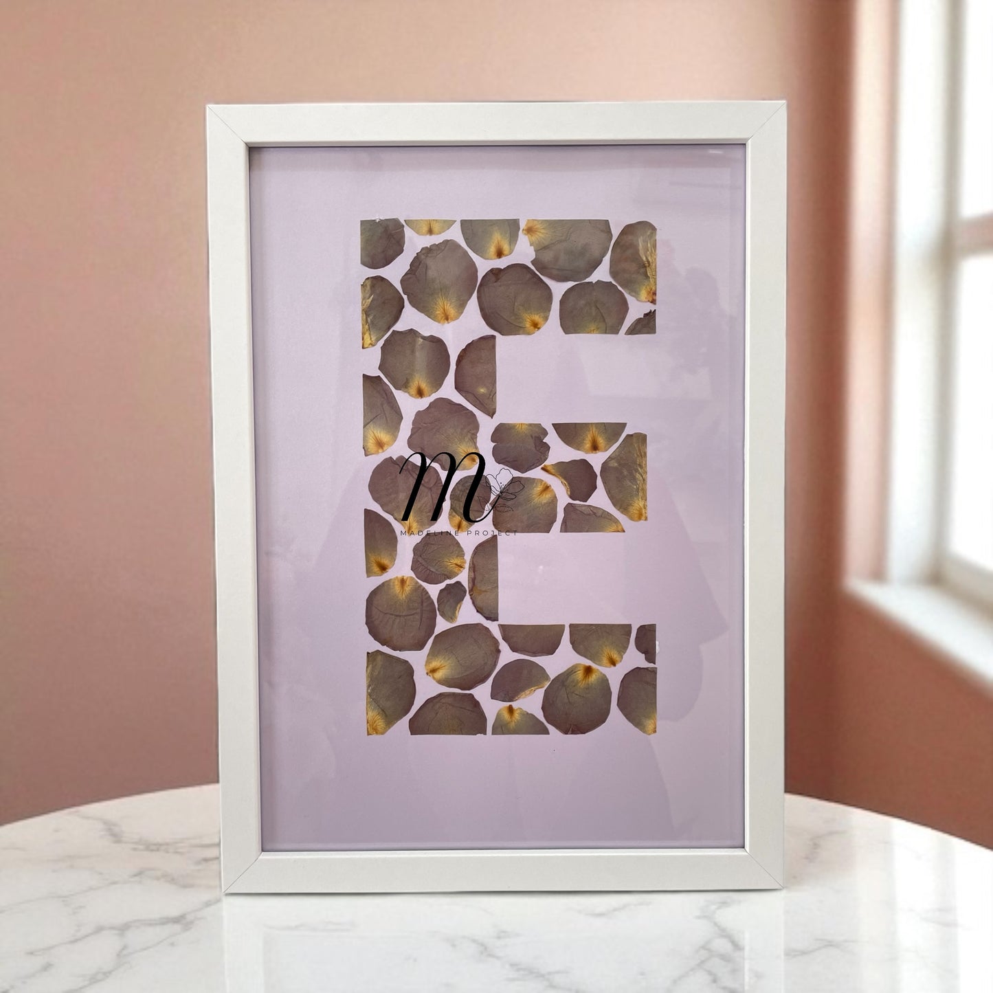 Pressed Flower Keepsake Frame – Custom Bouquet Memorial with Photo & Personal Note (5 Frame Colors)