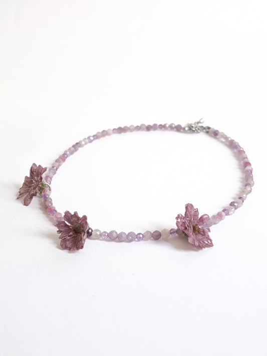 Lilac Bloom Amethyst Choker