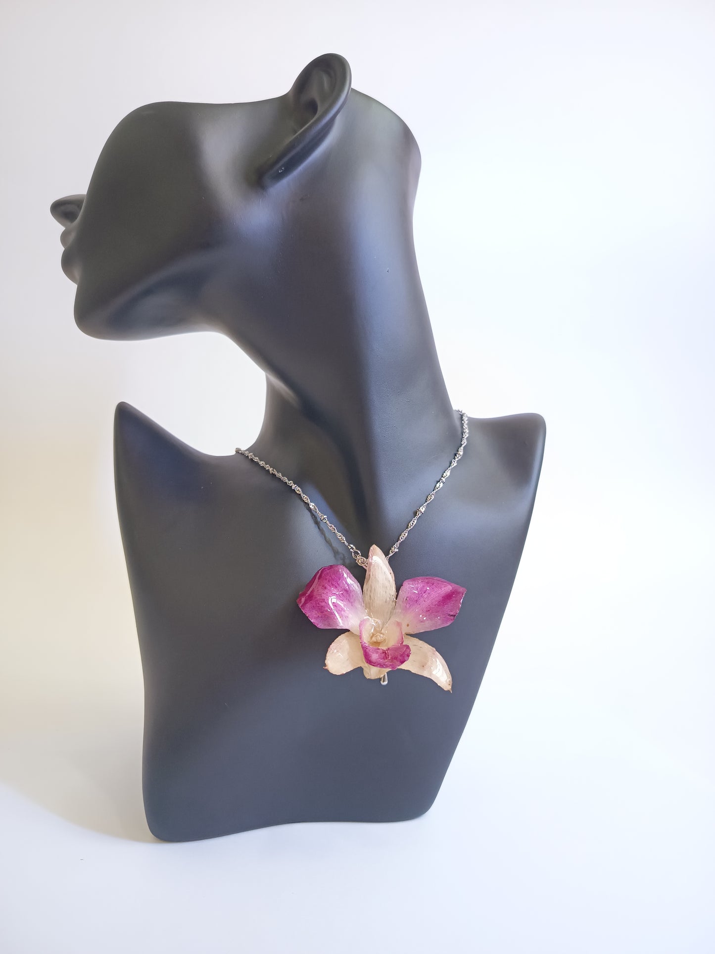 Real Preserved Orchid Necklace