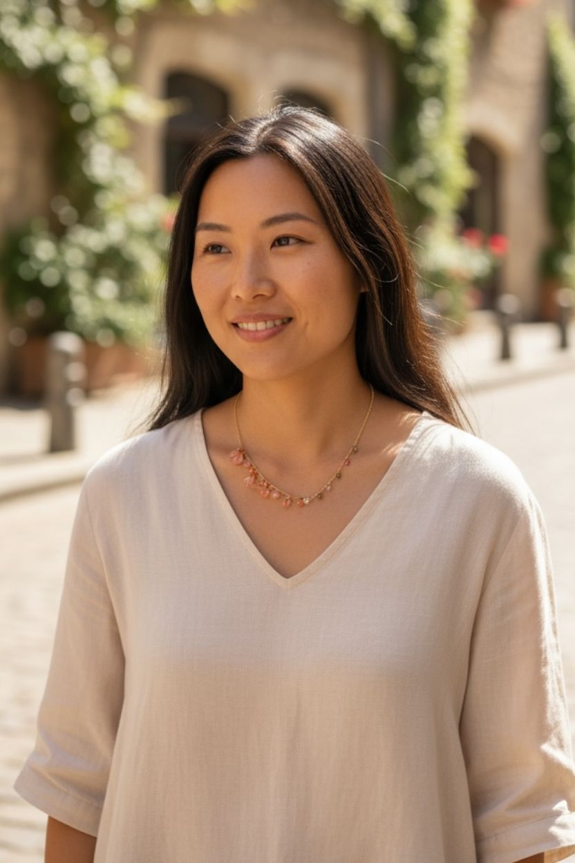 Antigonon Vine & Tourmaline Necklace