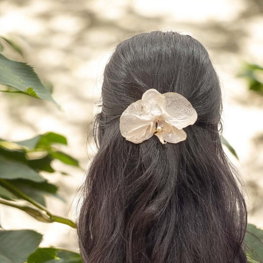 White Orchid Hair Clip